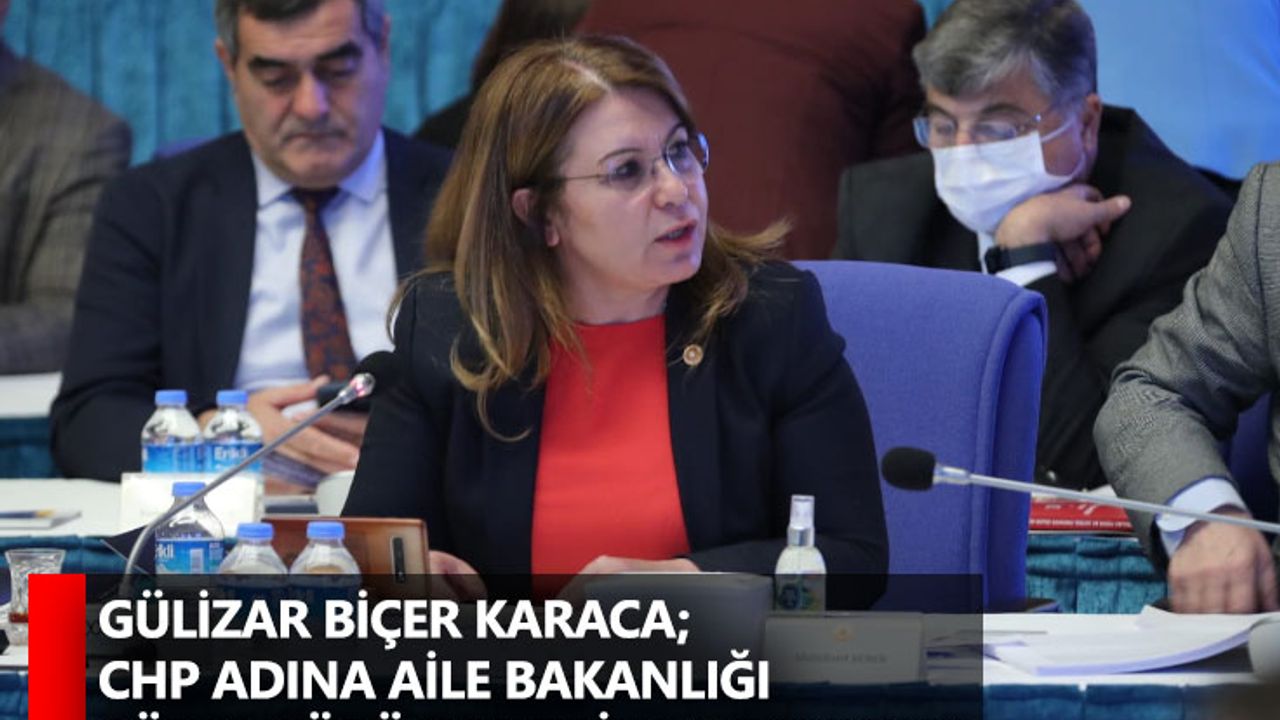 Gülizar Biçer Karaca; CHP Adına Aile Bakanlığı Bütçe Görüşmelerinde Konuştu