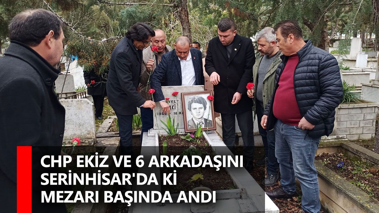 Cumhuriyet Halk Partisi Denizli Örgütü Ekiz Ve 6 Arkadaşını Serinhisar'da Ki Mezarı Başında Andı