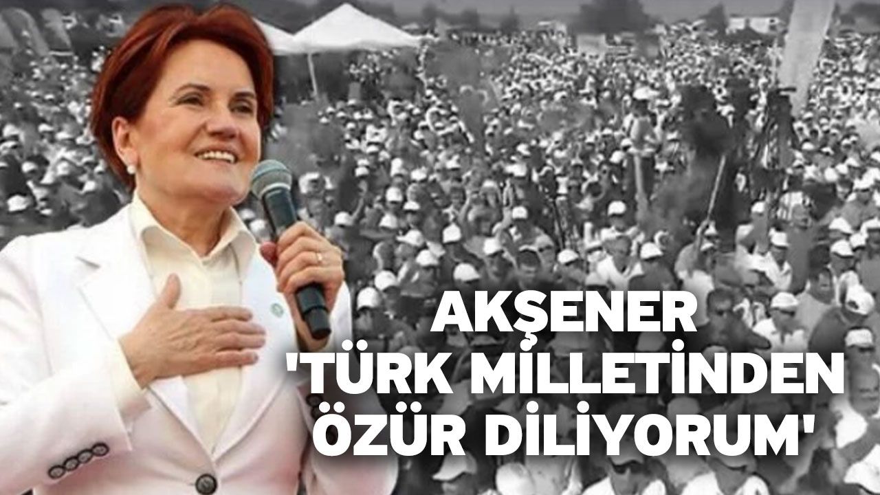 Akşener 'Türk milletinden özür diliyorum'