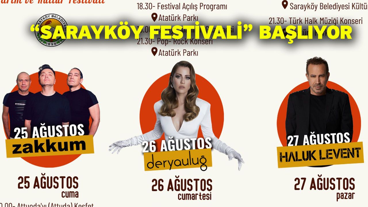“Sarayköy Festivali” Başlıyor