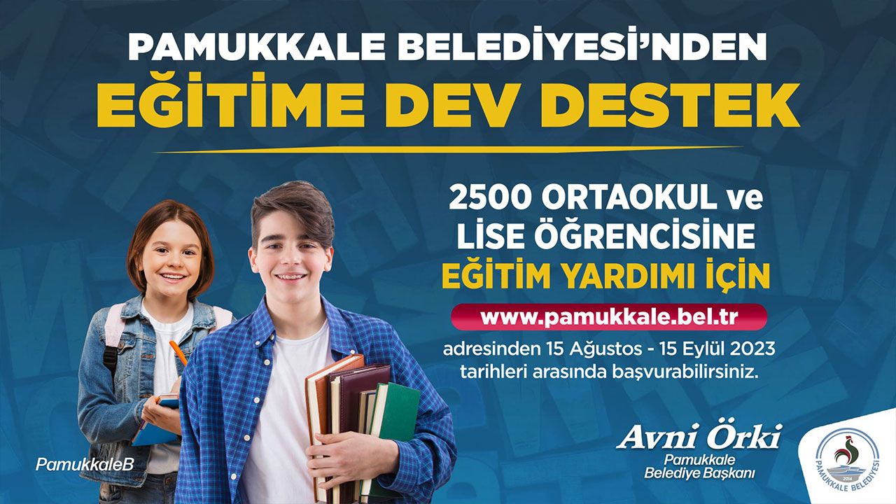 Pamukkale Belediyesi’nin Eğitim Yardımı Başvurularında Son Gün 15 Eylül