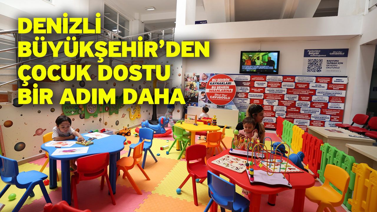 Belediyenin kapısından giren çocuklar artık oyunla