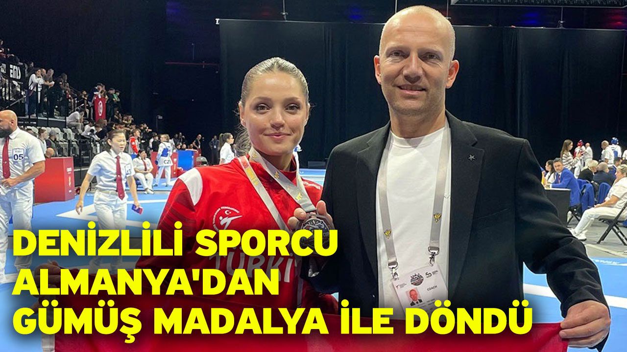 Denizlili sporcu Almanya'dan gümüş madalya ile döndü