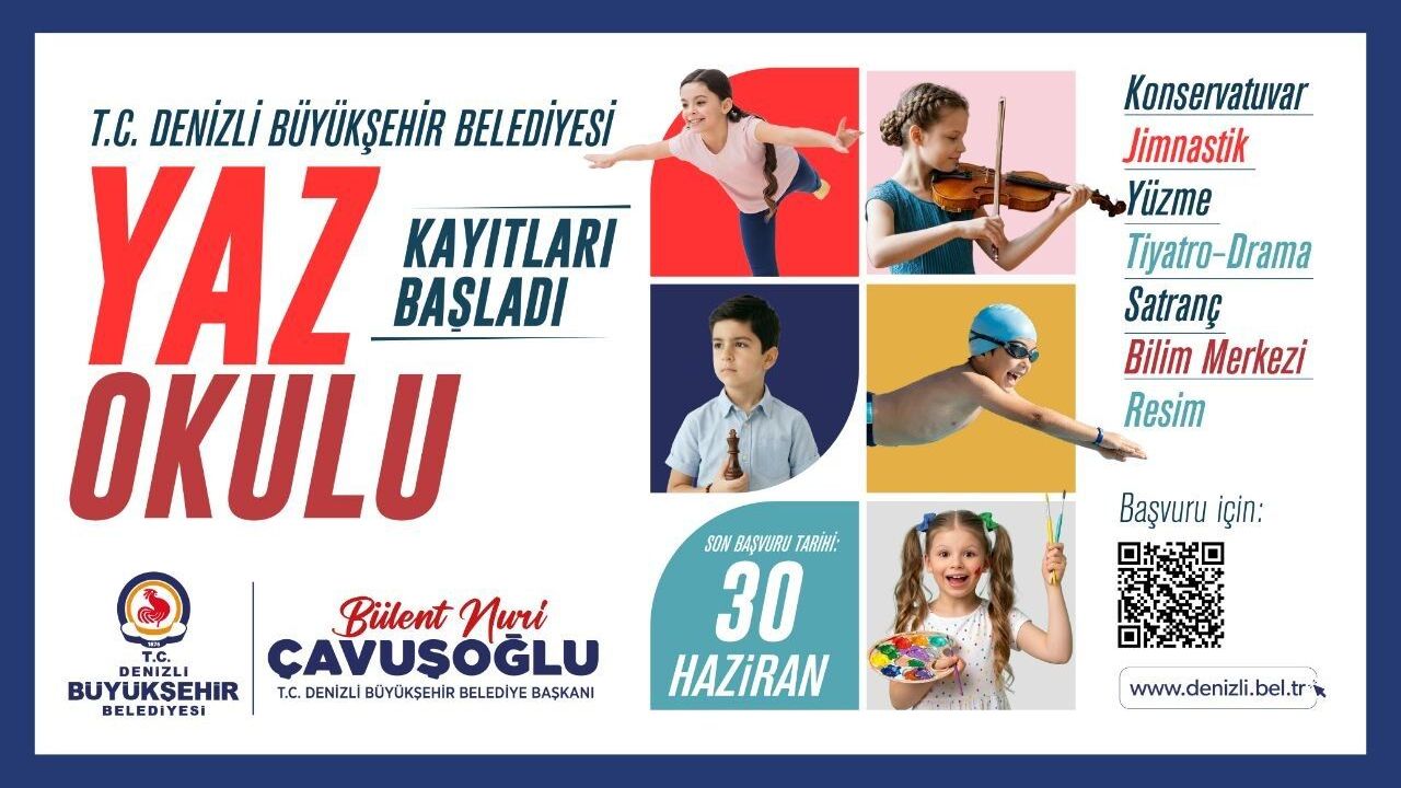 Denizli Büyükşehir Belediyesi Yaz Okulu kayıtları başladı