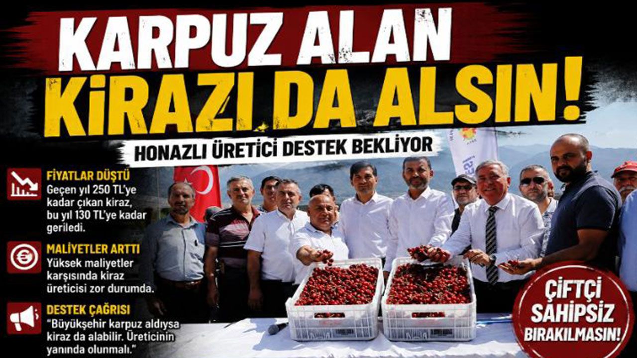 Honaz'da kiraz üreticisi isyanda "Karpuz alan, kirazı da alı