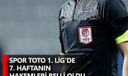 Spor Toto 1. Lig'de 7. haftanın hakemleri belli oldu
