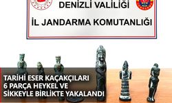 Tarihi eser kaçakçıları 6 parça heykel ve sikkeyle birlikte yakalandı