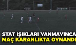 Stat ışıkları yanmayınca maç karanlıkta oynandı
