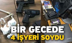 Bir Gecede 4 İşyeri Soydu