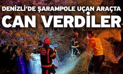 Denizli'de Şarampole Uçan Araçta Can Verdiler