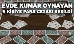 Evde kumar oynayan 5 kişiye para cezası kesildi