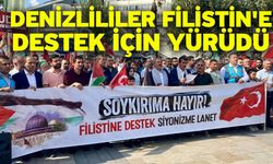 Denizlililer Filistin'e destek için yürüdü