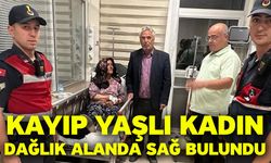 Kayıp yaşlı kadın dağlık alanda sağ bulundu