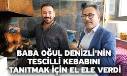 Baba oğul Denizli'nin tescilli kebabını tanıtmak için el ele verdi