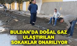 Buldan’da Doğal Gaz Ulaştırılan Sokaklar Onarılıyor