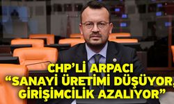 CHP’li Arpacı: Sanayi Üretimi Düşüyor, Girişimcilik Azalıyor