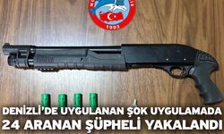 Denizli’de uygulanan şok uygulamada 24 aranan şüpheli yakalandı