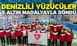 Denizlili yüzücüler 5 altın madalyayla döndü