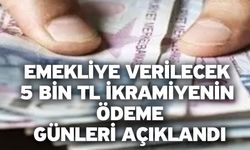 Emekliye verilecek 5 bin TL ikramiyenin ödeme günleri açıklandı