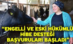 “Engelli ve eski hükümlü hibe desteği başvuruları başladı”