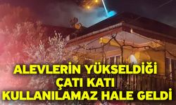 Alevlerin yükseldiği çatı katı kullanılamaz hale geldi