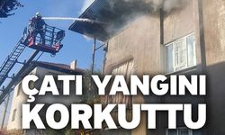 Çatı yangını korkuttu