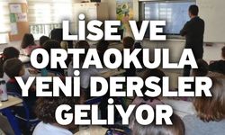 Lise ve ortaokula yeni dersler geliyor