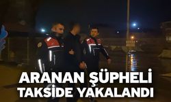 Aranan şüpheli takside yakalandı