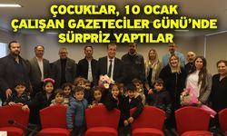 Çocuklar, 10 Ocak Çalışan Gazeteciler Günü’nde sürpriz yaptılar