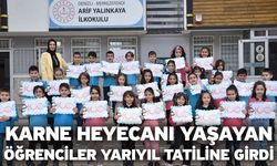 Karne heyecanı yaşayan öğrenciler yarıyıl tatiline girdi