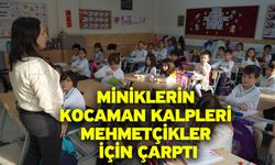 Miniklerin kocaman kalpleri Mehmetçikler için çarptı