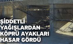 Şiddetli Yağışlardan Köprü Ayakları Hasar Gördü