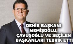 DENİB Başkanı Memişoğlu, Çavuşoğlu ve seçilen başkanları tebrik etti