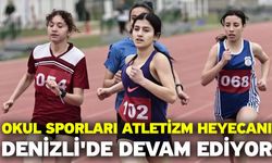 Okul sporları atletizm heyecanı Denizli'de devam ediyor