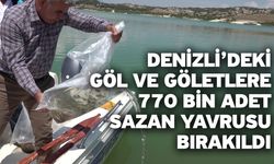 Denizli’deki göl ve göletlere 770 bin adet sazan yavrusu bırakıldı