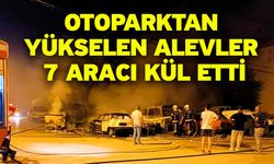 Otoparktan yükselen alevler 7 aracı kül etti