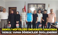 Denizli Müftülüğü üniversite sınavında derece yapan öğrencileri ödüllendirdi