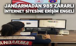 Jandarmadan 985 zararlı internet sitesine erişim engeli