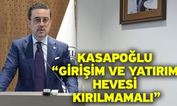 Kasapoğlu “Girişim Ve Yatırım Hevesi Kırılmamalı”