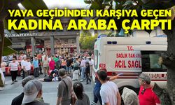 Yaya geçidinden karşıya geçen kadına araba çarptı