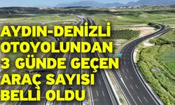 Aydın-Denizli Otoyolundan 3 günde geçen araç sayısı belli oldu