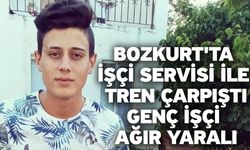 Bozkurt'ta işçi servisi ile tren çarpıştı! Genç işçi ağır yaralı