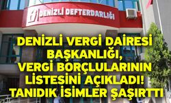 Denizli Vergi Dairesi Başkanlığı, Vergi borçlularının listesini açıkladı! Tanıdık isimler şaşırttı