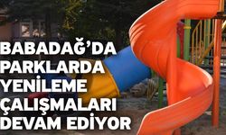 Babadağ’da parklarda yenileme çalışmaları devam ediyor