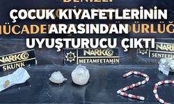 Çocuk kıyafetlerinin arasından uyuşturucu çıktı