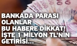 Bankada parası olanlar bu habere dikkat! İşte 1 milyon TL'nin getirisi...