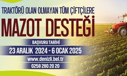 Denizli Büyükşehir’in mazot desteği başvuruları başladı!