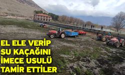 El ele verip su kaçağını imece usulü tamir ettiler