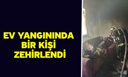 Ev yangınında bir kişi zehirlendi