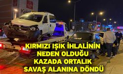 Kırmızı ışık ihlalinin neden olduğu kazada ortalık savaş alanına döndü